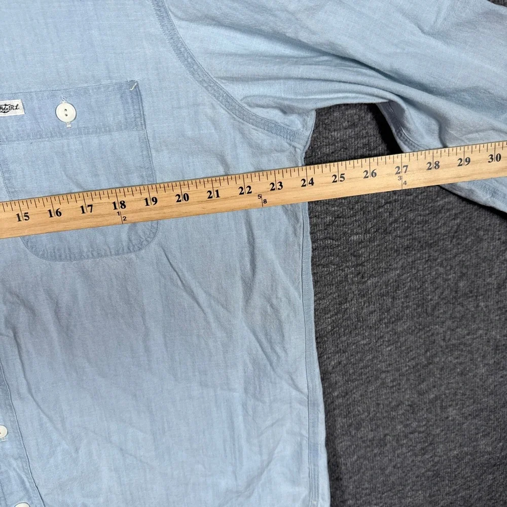 Polo Ralph Lauren Indigo Chambray Shirt Mens Large Blue Long Sleeve Utility Work
